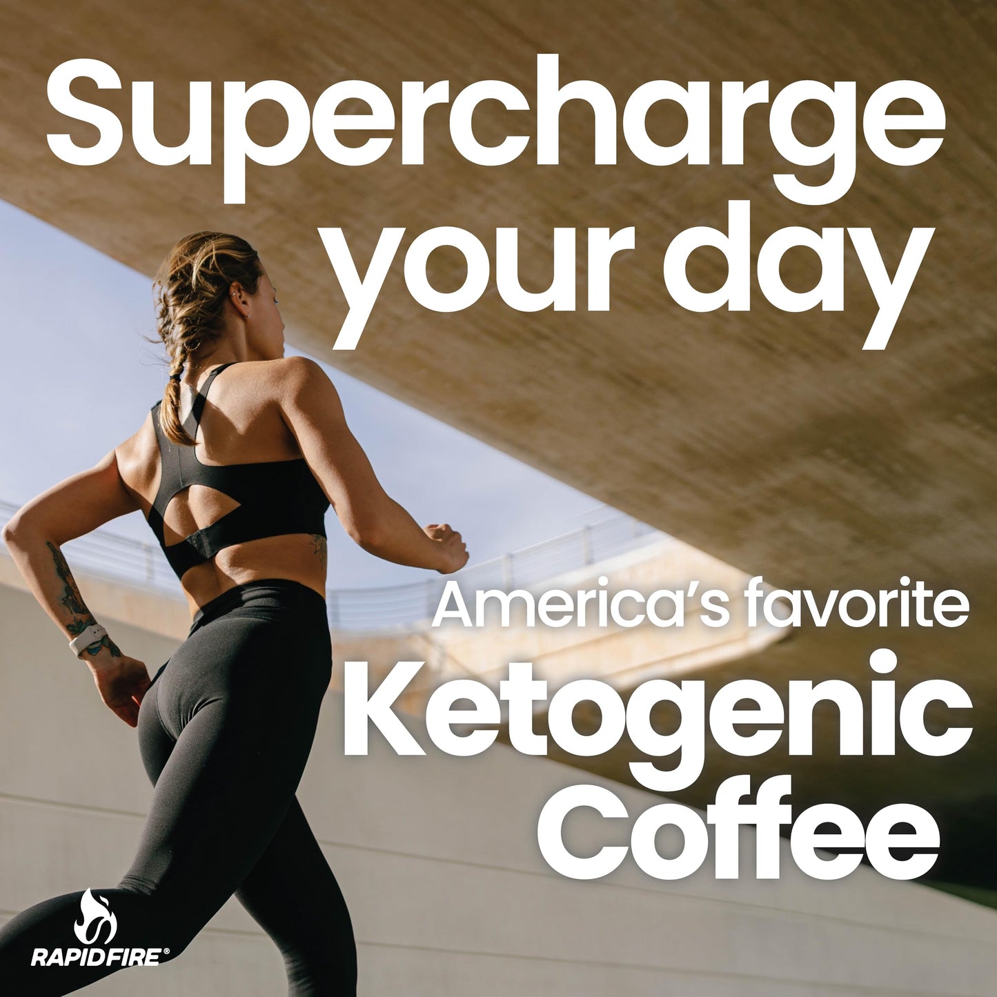 Rapid Fire Instant Coffee with MCT Oil & Grass-Fed Butter - Energy, Focus & Metabolism Support - Low Sugar Functional Coffee Mix - Keto & Low-Carb