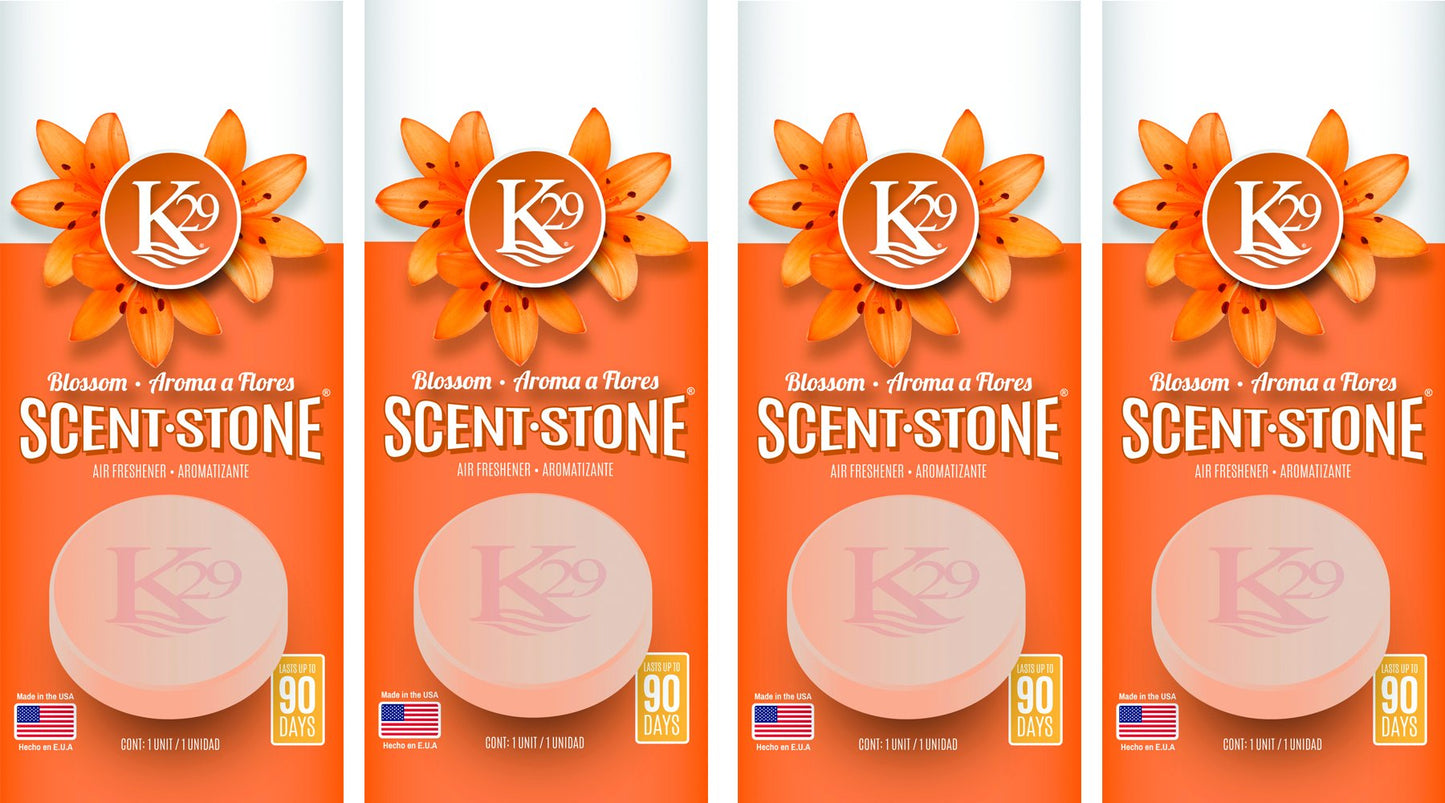 Sterling Teal (K16001-4) K29 'Blossom' Stone Air Freshener, (Pack of 4)