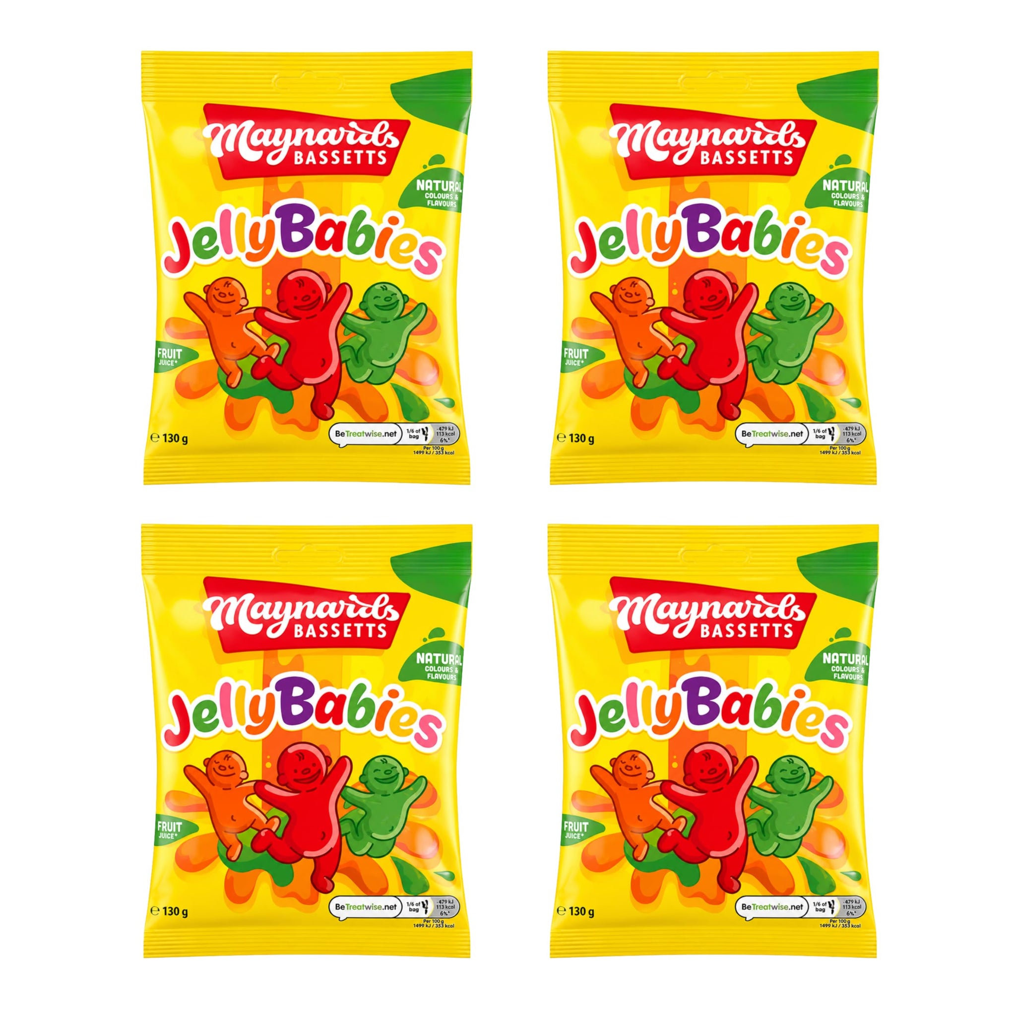 Maynards Bassetts Jelly Babies 130g (Pack of 4), Jelly Sweets