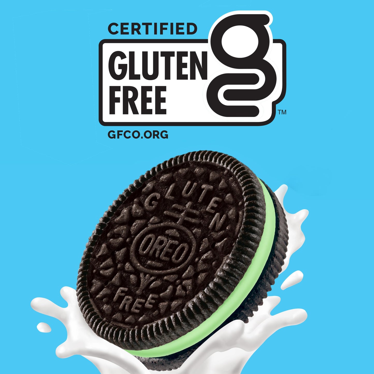 OREO Gluten Free Mint Creme Chocolate Sandwich Cookies, Gluten Free Cookies, 12.47 oz