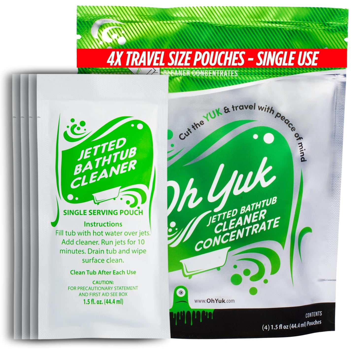 Oh Yuk Jetted Tub Cleaner - Jetted Tub System Cleaner for Bathtub Jet Systems, Jacuzzi & Bath Jets - Jet Tub Cleaner for Hygienic Cleaning and Peace