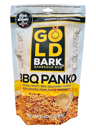 Gold Bark BBQ Seasoned Panko (10 oz) for Crispy Breaded Chicken, Pork and Fish