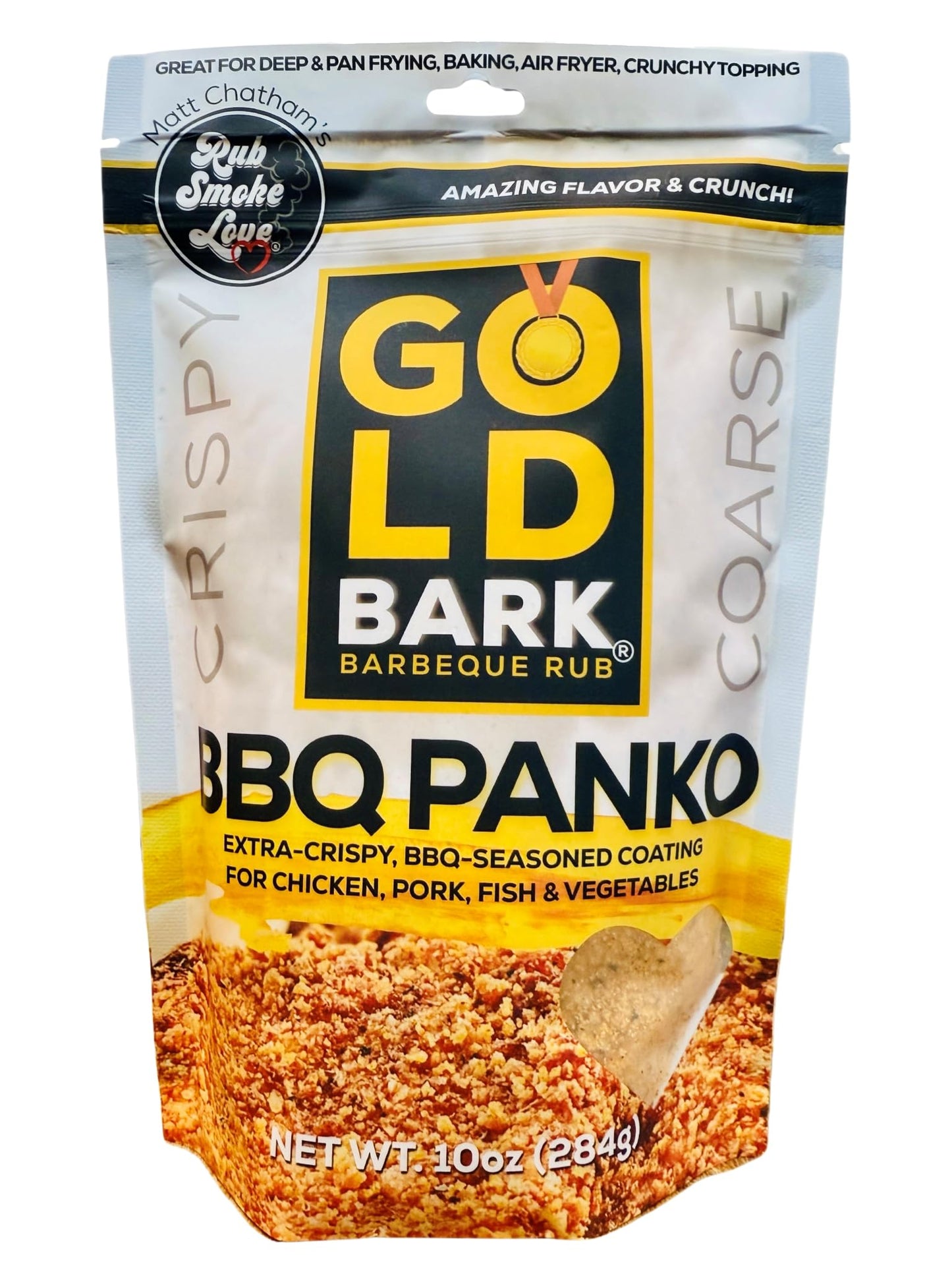 Gold Bark BBQ Seasoned Panko (10 oz) for Crispy Breaded Chicken, Pork and Fish