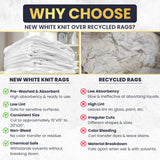 SupremePlus Premium White T-Shirt Cleaning Rags (1 lb. Bag) - White Cotton Rags for Cleaning, Staining, Painting, Oil, Grease & Dust Removal - Shop