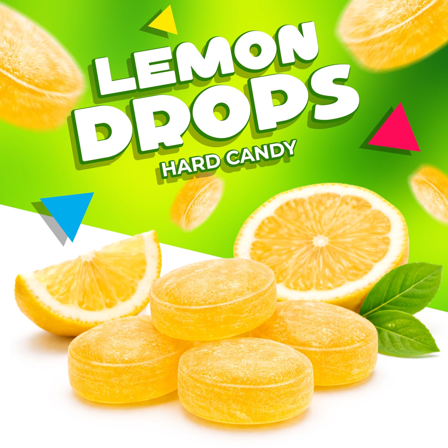 Lemon Drops Hard Candy | 1 Pound Bag | Lemon Hard Candy | Old Fashioned Yellow Candies for Office Bowls, Parties & Decorative Jars | Refreshing Citrus