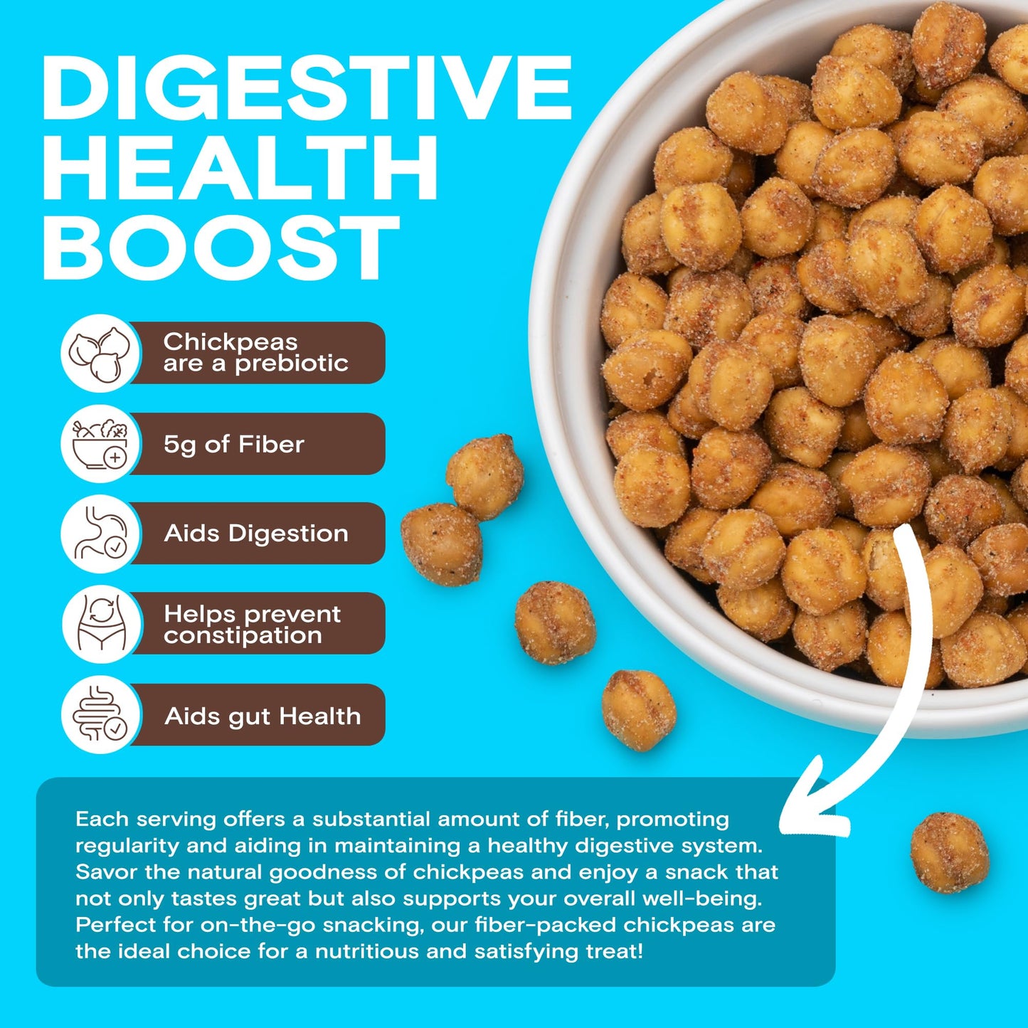 BIENA Rockin' Ranch Chickpea Snacks | Gluten Free | Vegan | Dairy Free | Plant-Based Protein (Single 5 oz. Bag)