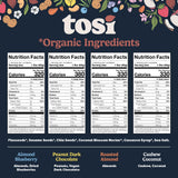 Tosi Variety Pack Protein Bars, Plant Based with Nuts, Gluten-Free Crunchy Snacks, Vegan, Organic, Flax & Chia Seeds, Soy-Free, Omega 3s, 5G-20G