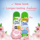 Purex Crystals In-Wash Scent Booster, Fresh Cherry Blossom, 21 oz (Pack of 4), Long-Lasting Freshness & Odor Elimination Technology