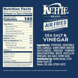 Kettle Brand Potato Chips, Air Fried Sea Salt & Vinegar Kettle Chips, 6.5 Oz Bag