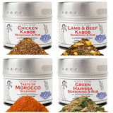 Complete Kabob Collection | Authentic Small Batch Seasonings | 4 Gourmet All Natural Spice Blends | All Natural | Hand Packed, Non GMO | Made in USA |