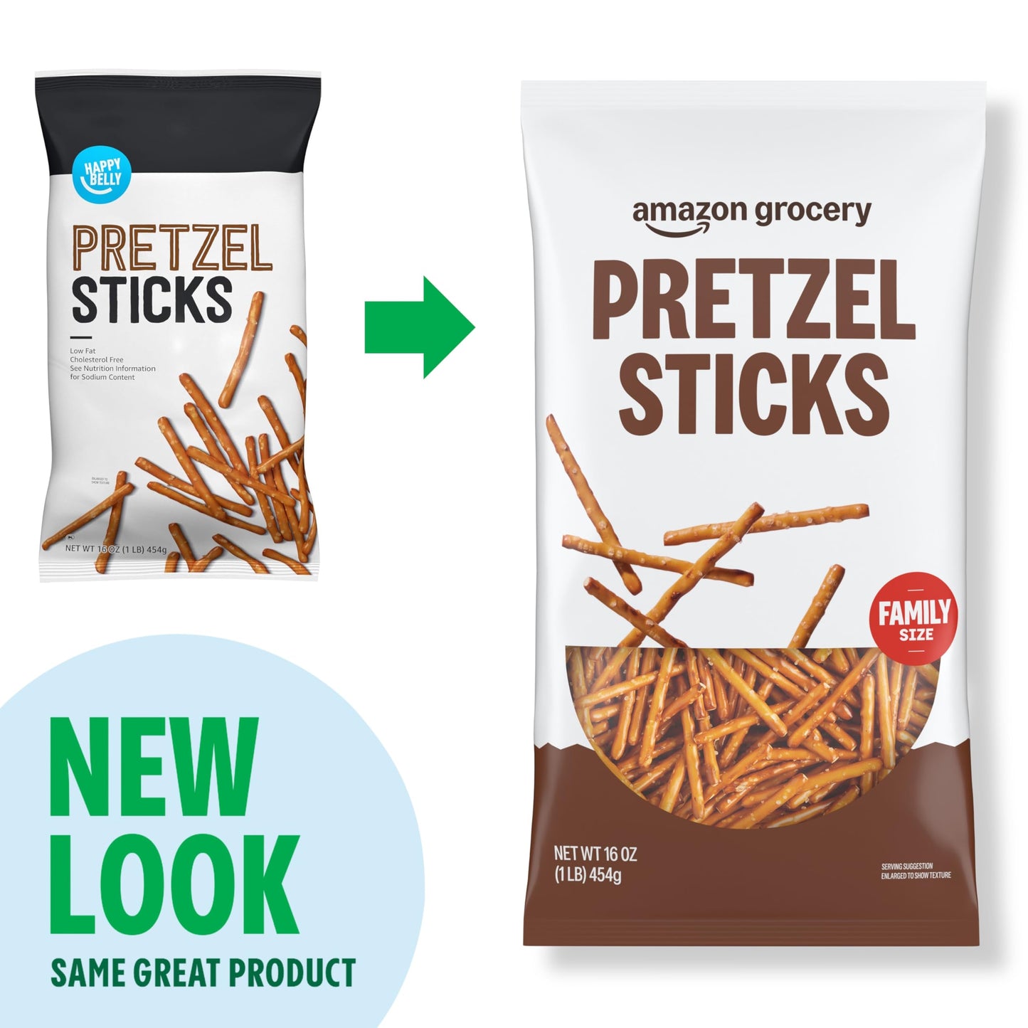 Amazon Grocery, Pretzel Sticks, 16 Oz