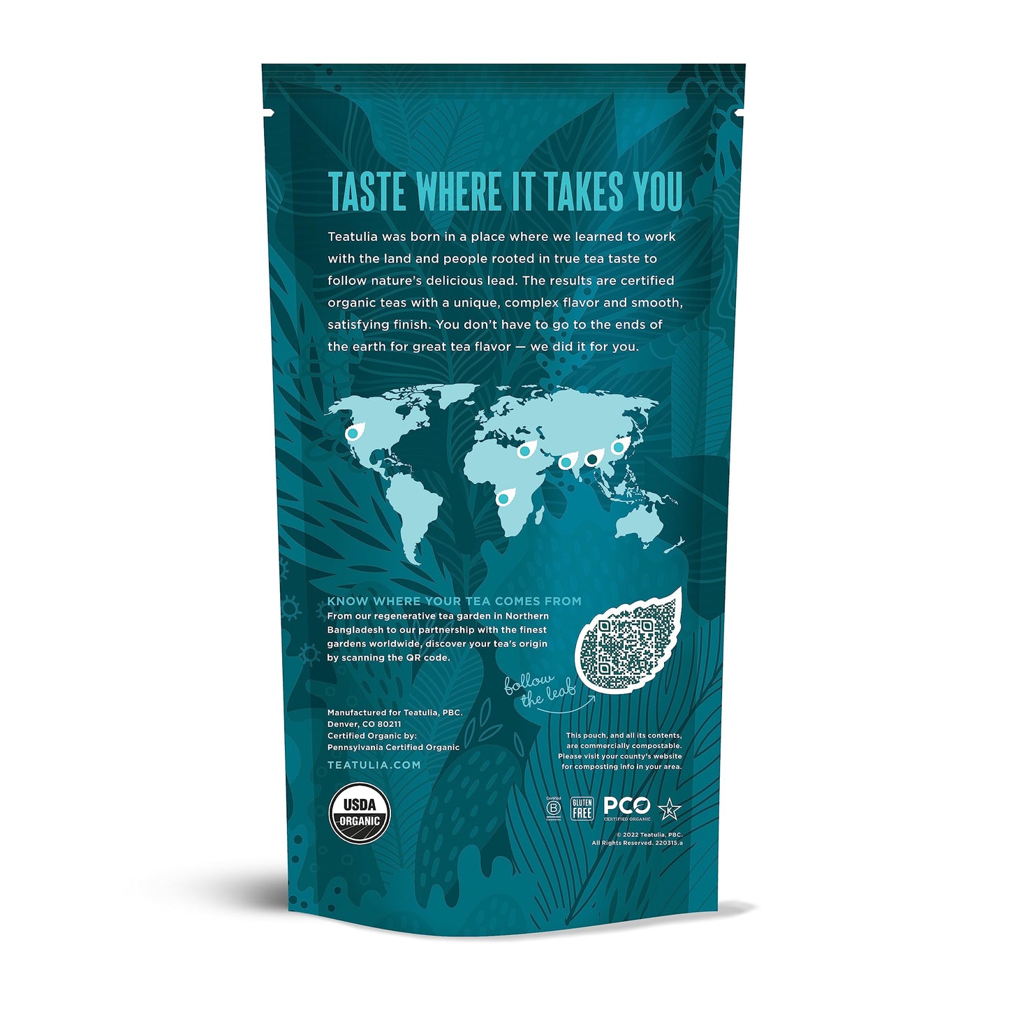 Teatulia Organic Chamomile Tea Bags (50 Pyramid Teabags) Raw Whole Leaf Flower. 100% Compostable And Sustainably Grown In Egypt. Caffeine Free Herbal