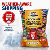 Candyman Chocolate Candy Variety Pack, 4 lb, Individually Wrapped Treats