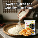 Nongshim Korean Ugua Rice Crunch Snack, Sweet Rice Crisps, Brown Rice Syrup, Glazed and Crunchy, Korean’s Favorite Rice Snack, Big Size Bag, Tasty