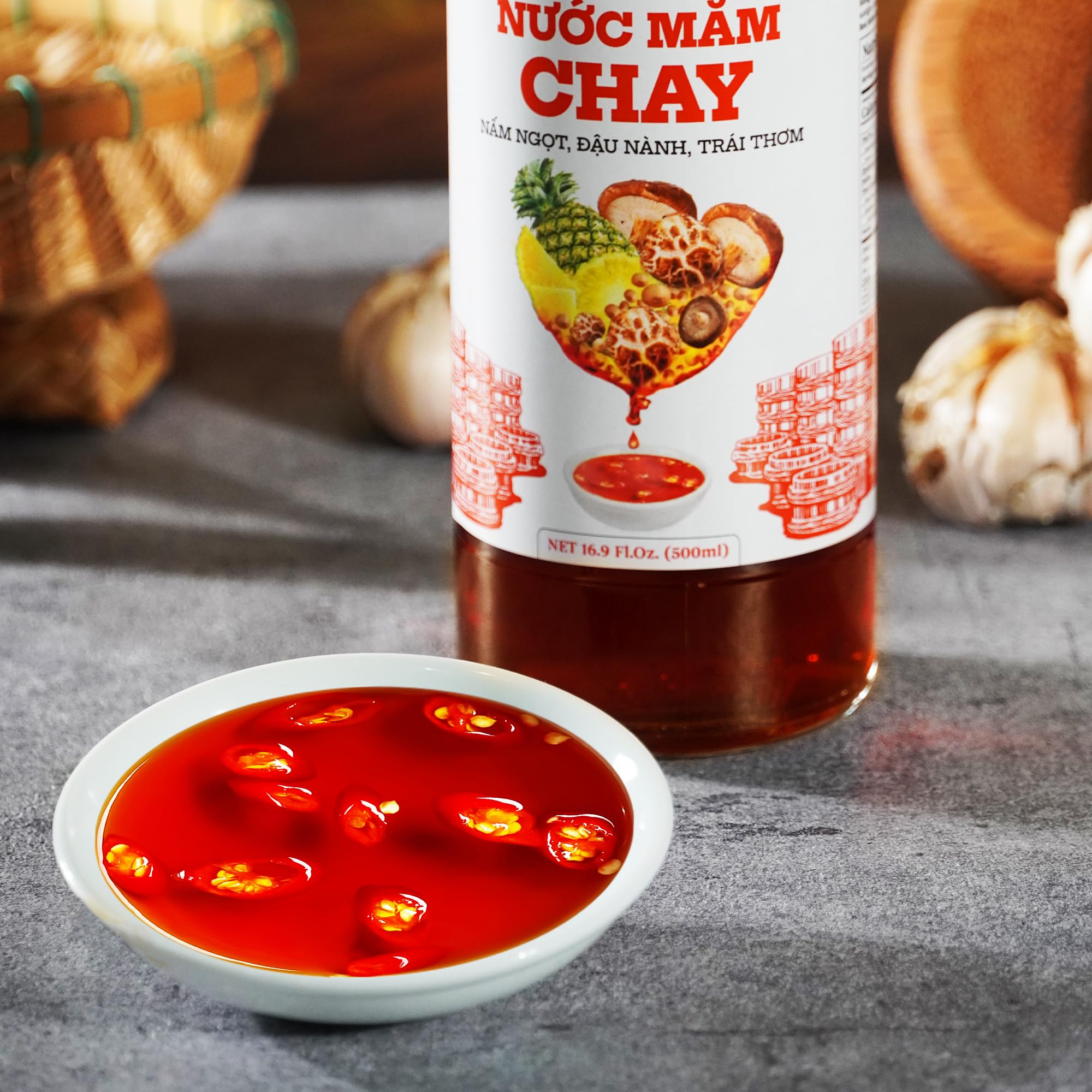 Làng Chài X?a Premium Vietnamese Vegan Fish Sauce - Authentic and Flavorful Marinades and Sauces for Grilling, Dipping, and Cooking (500ml)