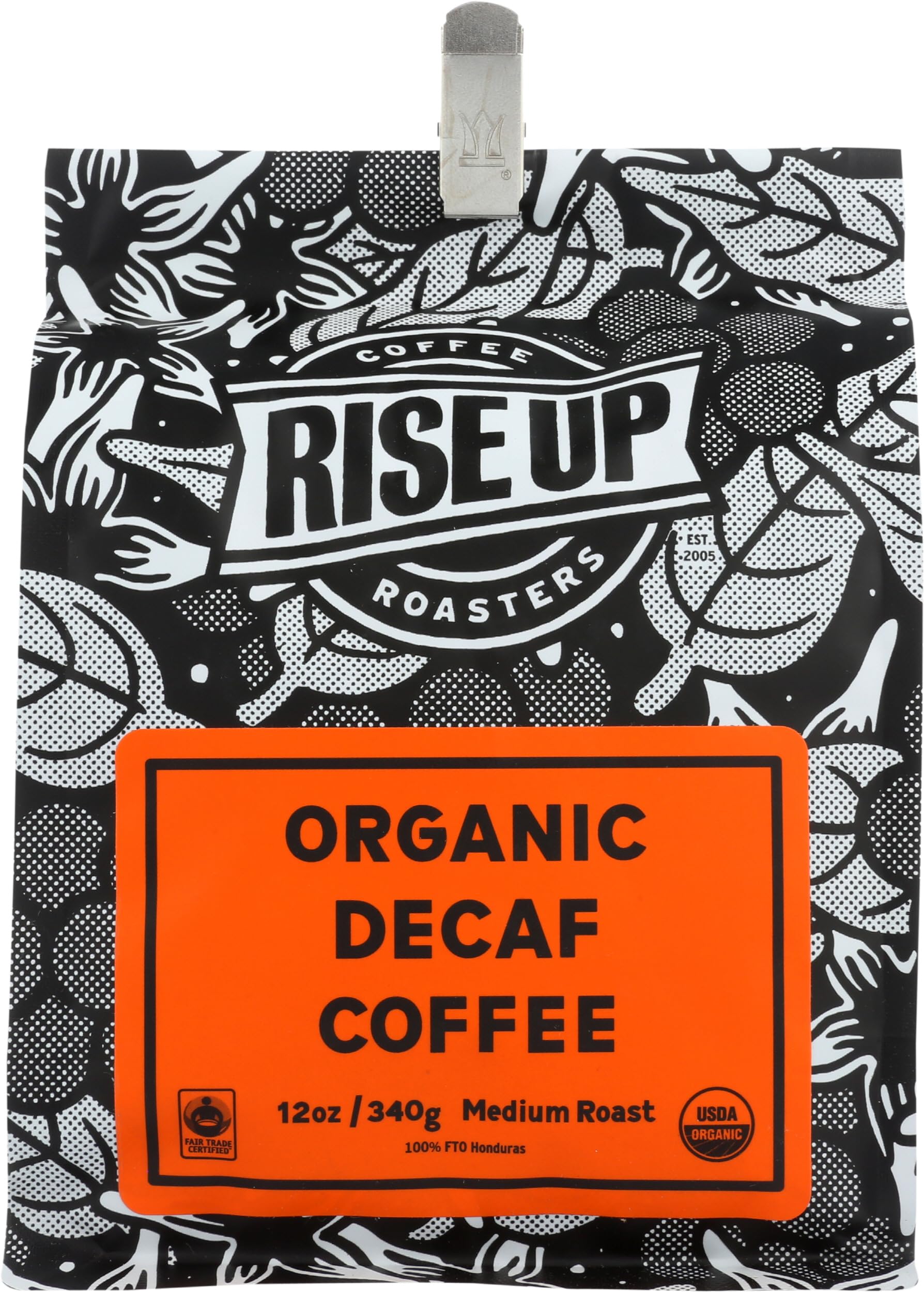 Organic Decaffeinated, Certified Fair Trade Organic Coffee, 12 oz, Whole Bean (Organic Decaf)