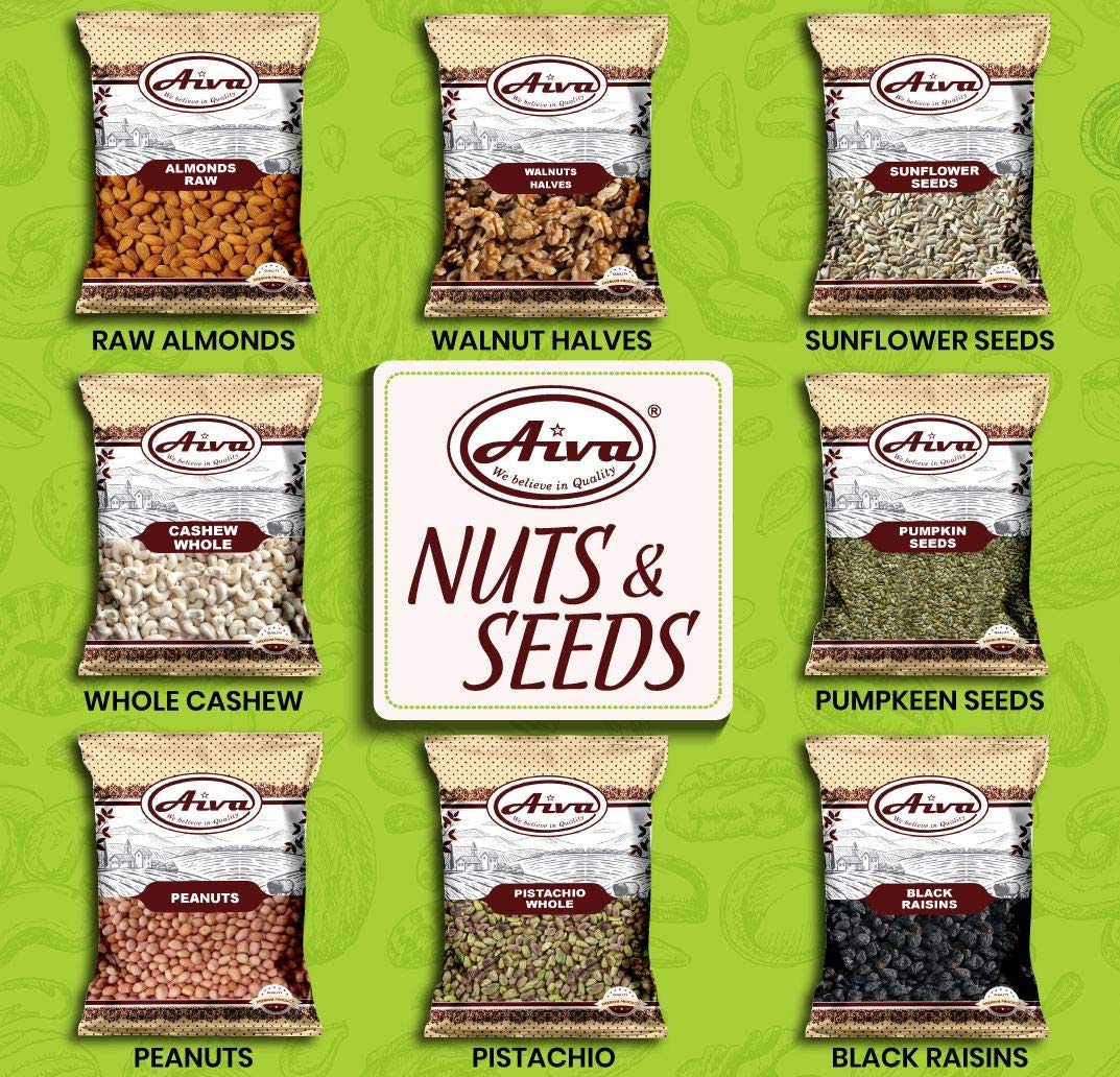 AIVA Flax Seeds 5 lb - Whole Raw Flaxseed for Baking, Smoothies, and Snacks, Bulk Packaging