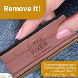 Cashmere Pill Remover Comb with Natural Cedar Wood Handle (Double Edge Design) Wool Sweater Fuzz Comb & Fabric Pilling Remover for Delicate Clothing