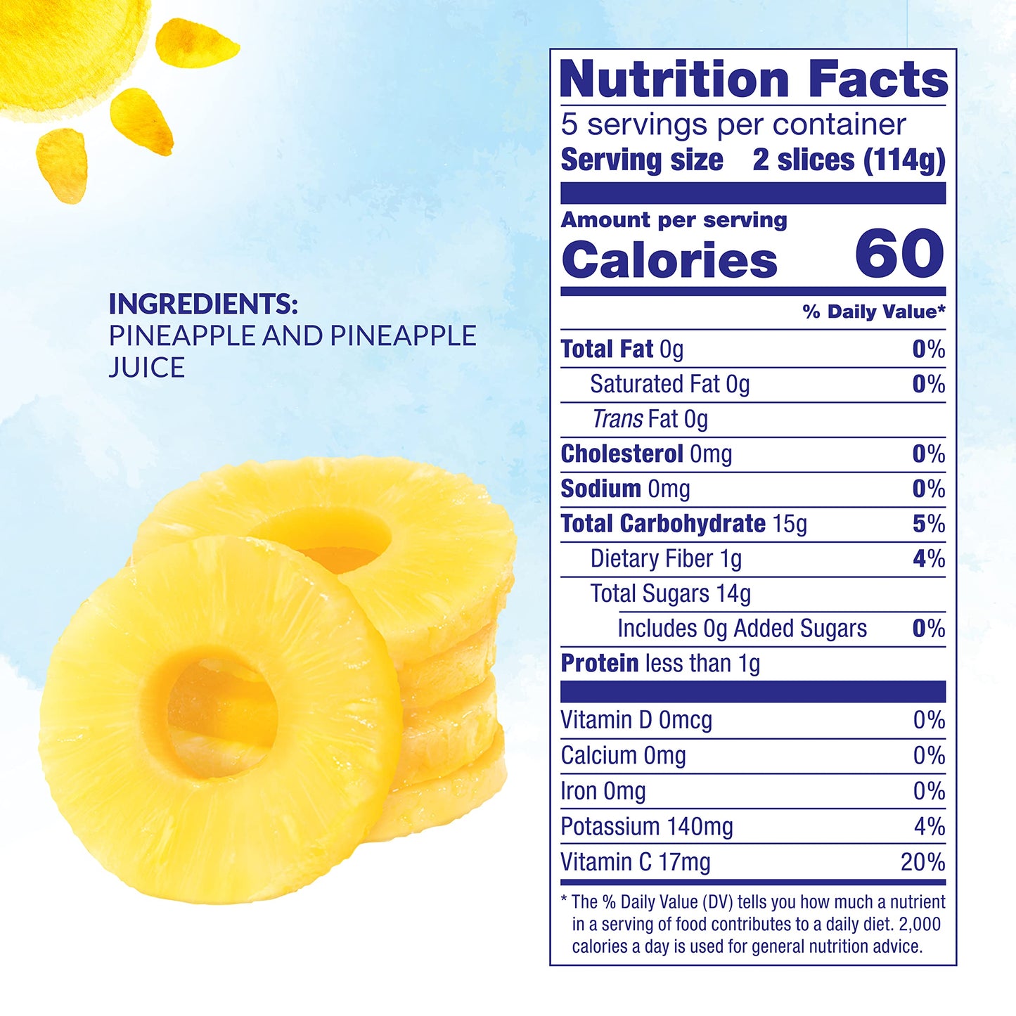 Dole Canned Fruit, Pineapple Slices in 100% Pineapple Juice, Gluten Free, Pantry Staples, 20 Oz, Packaging May Vary