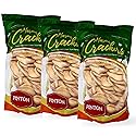 Fresh Wheat Crackers, Round Crunchy Thins, Lightly Salted Baked Snack, Crispy & Ideal for Dips and Charcuterie Boards | PINTON | 7 oz - Pack of 3