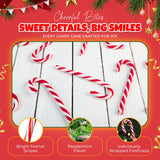 Christmas Candy Canes 12 Pack - Classic Red & White Peppermint Cane Sticks Individually Wrapped - Bulk Christmas Candy for Holiday Treats