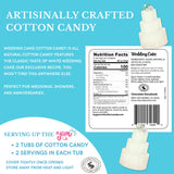 CHOCOLATE STORYBOOK Gourmet Flavored Cotton Candy - Unique Idea for Holidays, Birthdays, Gag Gifts, Party Favors (Wedding Cake, 1.75 oz, 2-Pack)