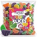 Assorted Fruit Slices Jelly Candy 2lb Bulk Assorted Gummy Candy - Sugar Coated Jelly Candy with Sweet & Chewy Fruit Flavors, Perfect for Parties