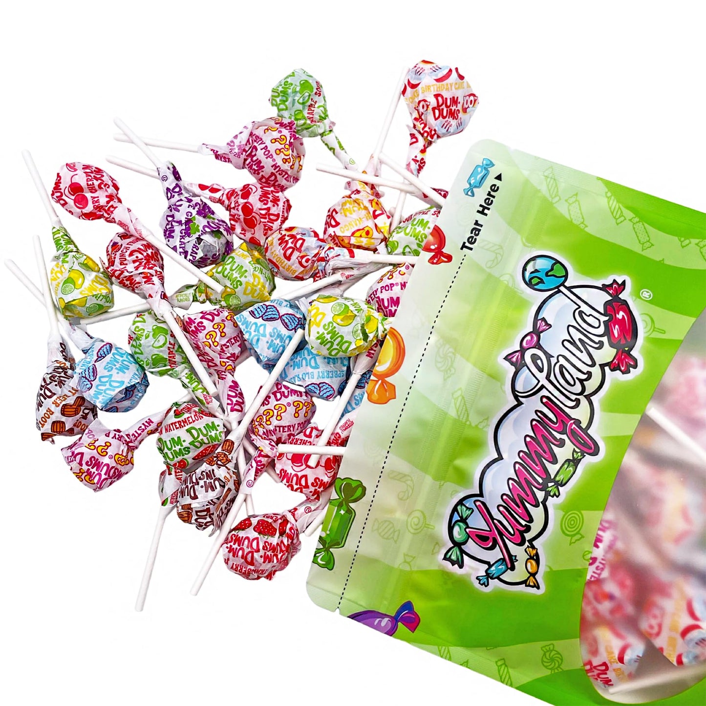 Dum Dum Pops Original Mix Lollipops 1 Pound (Approx. 80 Pops) - Bulk Suckers, Assorted Flavors, Gluten-Free, Individually Wrapped Pops