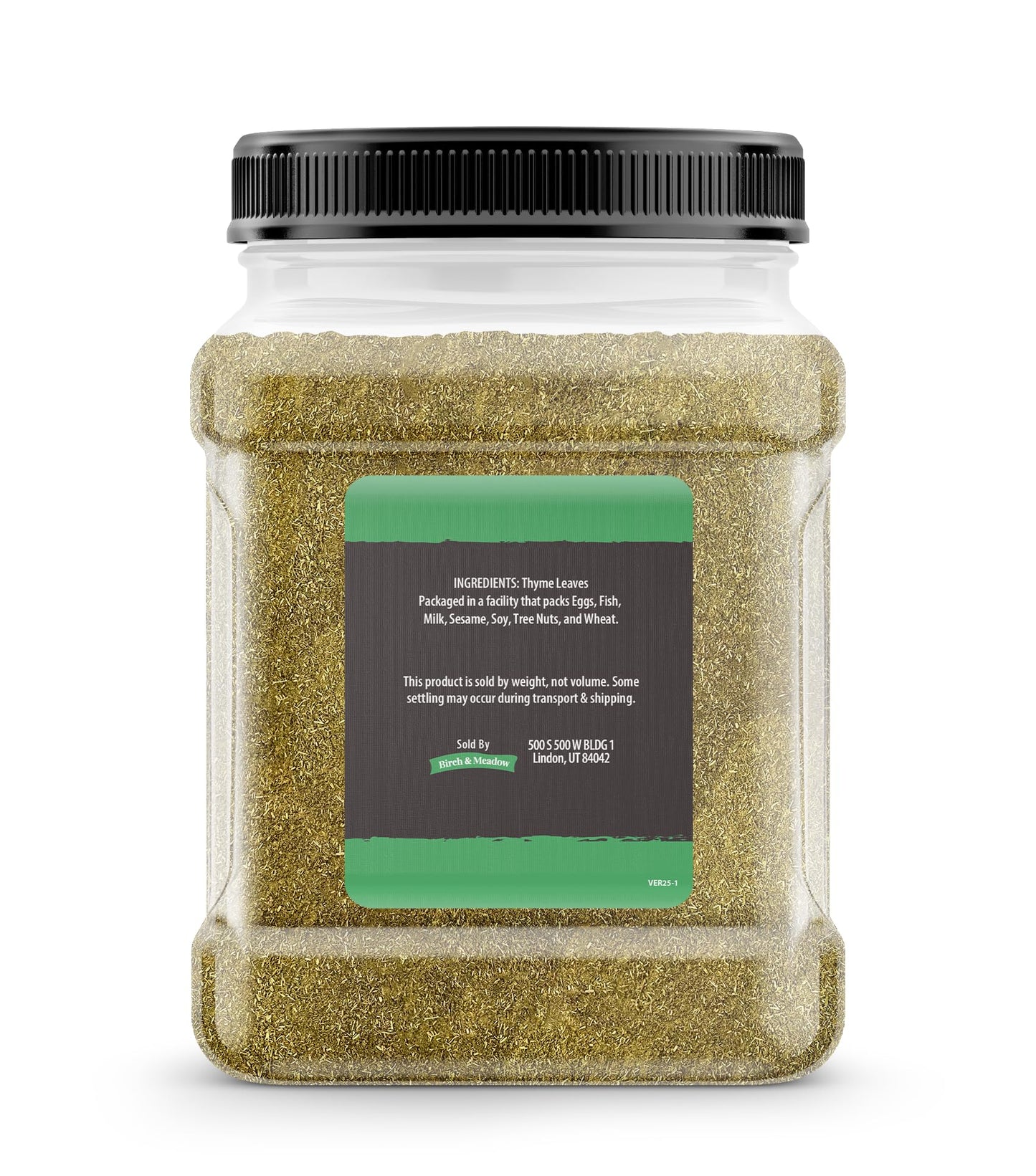 Birch & Meadow 1.3 lb of Ground Thyme, Soups & Pastas, Traditional Seasoning