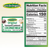 Lets Do Organic Sweetened Condensed Coconut Milk - Vegan Condensed Milk Canned, Coconut Condensed Milk Canned Sweetened - 7.4 oz (Pack of 6)