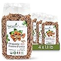 Food to Live - Organic Farro Farfalle Pasta, 1.1 lb (Pack of 4) - Italian Whole Wheat and Non-GMO Bow-tie Pasta, Single Ingredient, No Additives