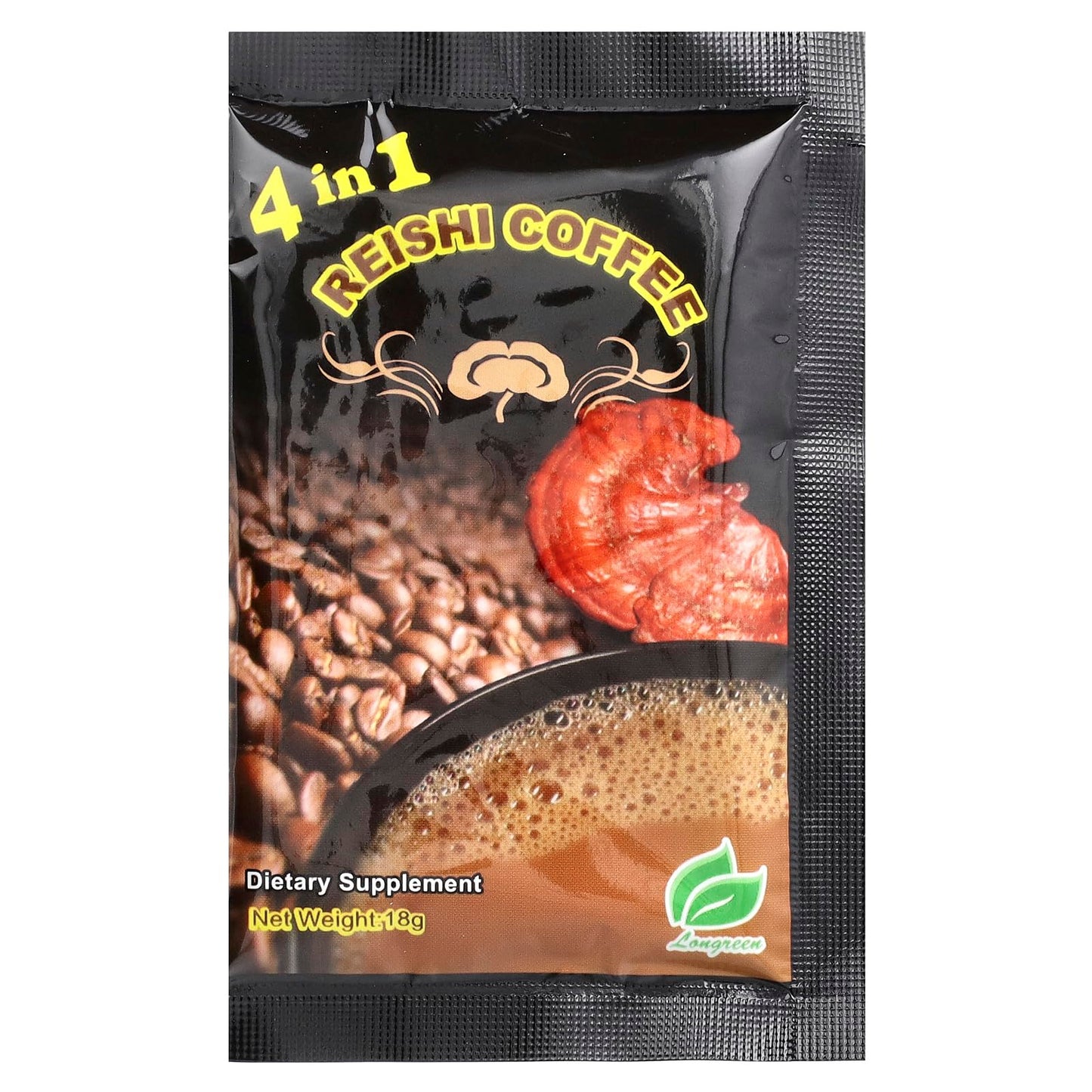 Reishi Coffee 3 in 1, Selected Premium Coffee, Reishi Extract and Instant Coffee, 30 Bags Per Box, Package May Vary