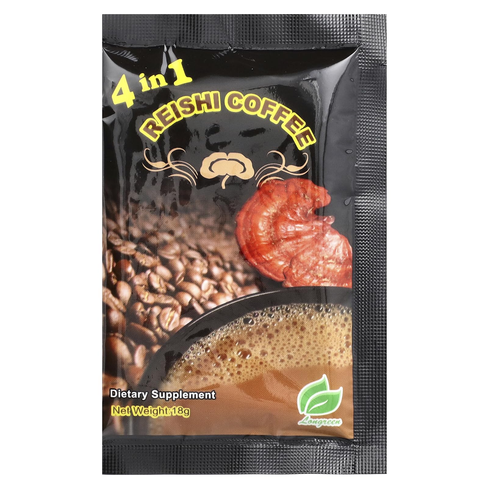 Reishi Coffee 3 in 1, Selected Premium Coffee, Reishi Extract and Instant Coffee, 30 Bags Per Box, Package May Vary