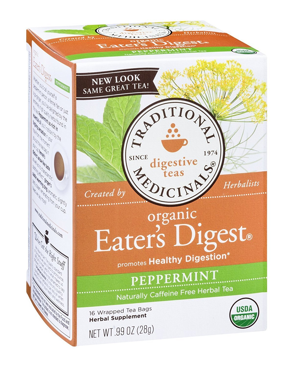 Traditional Medicinals Organic Belly Comfort Peppermint Herbal Tea, Promotes Healthy Digestion, (Pack of 3) - 48 Tea Bags Total