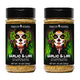 Spanglish Asadero Garlic & Lime Seasoning 2 Pack, 10 oz Bottles, Bold Garlic Citrus Blend with Jalapeño, Gluten Free Non-GMO Spice Mix for Chicken