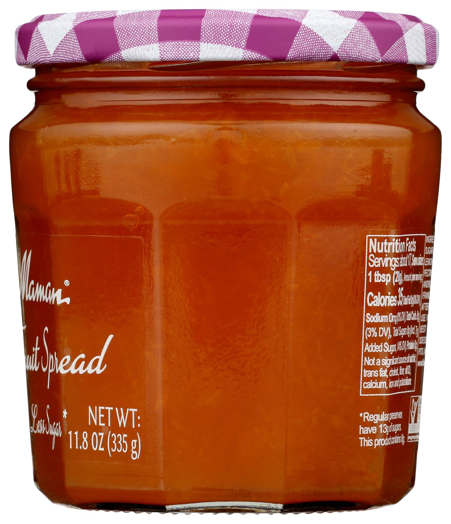 Bonne Maman, Fruit Spread Apricot More Fruit Less Sugar, 11.8 Ounce