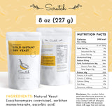 Scratch Gold Yeast - Instant Dry Yeast for a Rapid Rise - Add Straight to Dry Mix - Perfect for Making Bread, Bread Machines, Pizza Dough, Crusts