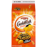 Pepperidge Farm Goldfish Flavor Blasted Xtra Cheddar Crackers, 30 Oz Carton, Pack of 6
