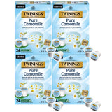 Twinings Pure Camomile Herbal Tea K-Cup Pods for Keurig, Naturally Caffeine-Free, Made with Pure Camomile Blossoms, 24 Count (Pack of 4), Enjoy Hot or