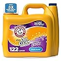 ARM & HAMMER Plus OxiClean with Odor Blasters Liquid Laundry Detergent, Laundry Odor Remover, Attacks Stains, Fresh Burst Scent, 122 Loads, 158.6 Fl