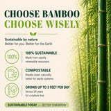 12 Rolls 100% Bamboo Toilet Paper, 3-Ply 400 Sheets | Healthy Tree Free Tissue | FSC Certified, Septic Safe, PFAS Free, Plastic Free Packaging