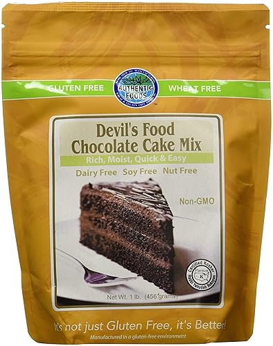 AUTHENTIC FOODS Devil`s Chocolate Cake Mix, 16 OZ
