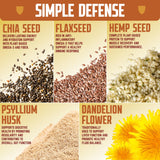 Defender Vegan Protein Bar, Peanut Butter Chocolate, Plant Based Snack or Breakfast Bars, Psyllium Husk, Dandelion Root, High Fiber, Non GMO, Kosher