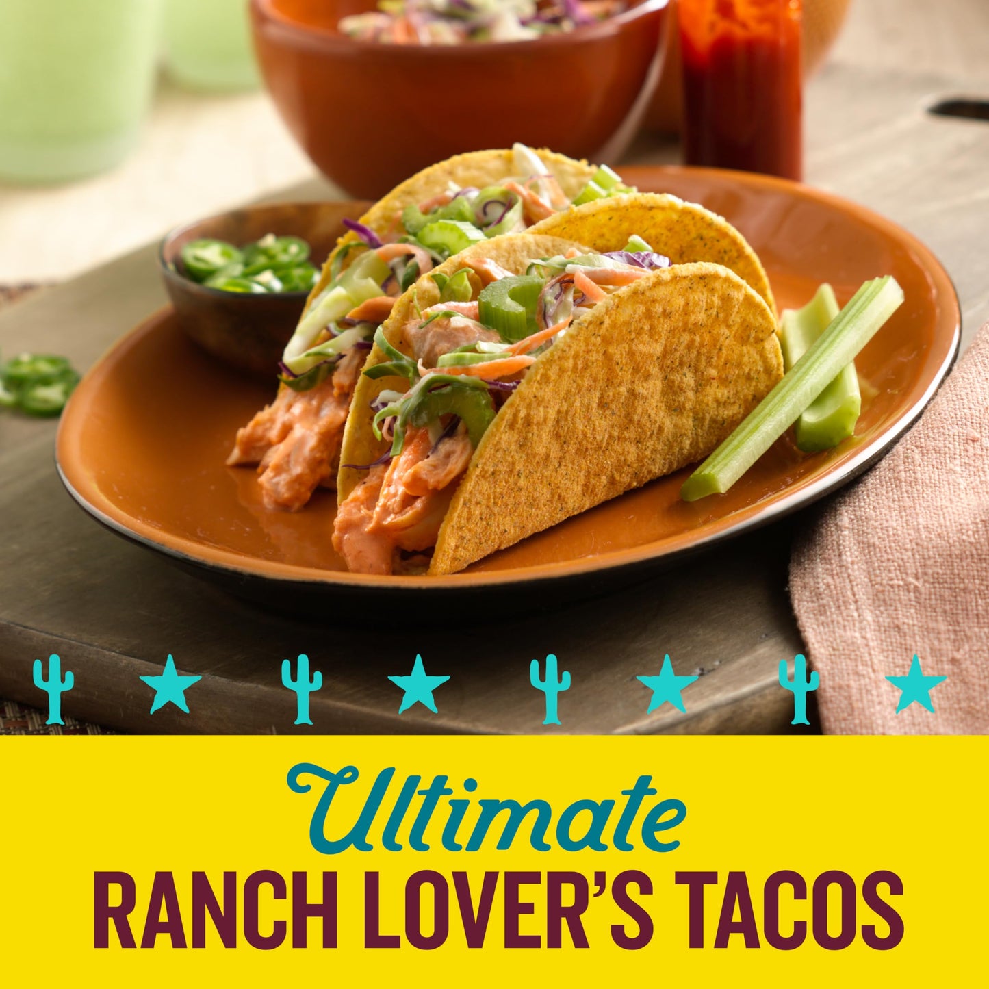 Old El Paso Stand 'N Stuff Taco Shells, Zesty Ranch, Gluten Free Crunchy Corn Taco Shells, 10 Ct, 5.4 oz