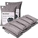 Marsheepy 12 Pack Bamboo Charcoal Shoe Deodorizer Bags, Activated Charcoal Odor Absorber, Bamboo Charcoal Air Purifying Bags, Odor Eliminator
