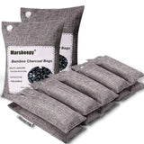 Marsheepy 12 Pack Bamboo Charcoal Shoe Deodorizer Bags, Activated Charcoal Odor Absorber, Bamboo Charcoal Air Purifying Bags, Odor Eliminator