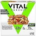 Vital Pursuit Southwest Style Chicken Fajita Sandwich Melt, High Protein Glp-1 Frozen Meal