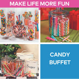 Fun Express Candy Canes Bulk Individually Wrapped - 80 Peppermint Candy Sticks Christmas Candy Assorted Flavors | Perfect for Holiday Parties