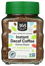 365 by Whole Foods Market, Decaf Instant Coffee, Dark Vienna Roast, Swiss Water Process, 3.5 Ounce