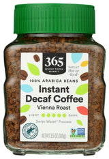 365 by Whole Foods Market, Decaf Instant Coffee, Dark Vienna Roast, Swiss Water Process, 3.5 Ounce